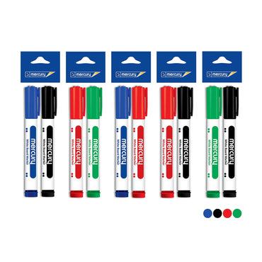 Mercury White Board marker Refillable 12 Pieces/Box - Blue thestationers